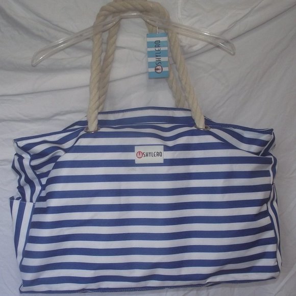 SHYLERO Women's Extra Large Tote Bag - Huge 22" Waterproof Beach Bag With Zipper & Key Holder (Great For Travel & Pool)